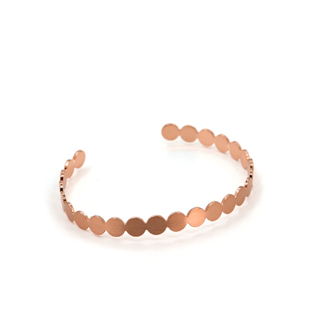 Circle Rose Gold Cuff Bracelet